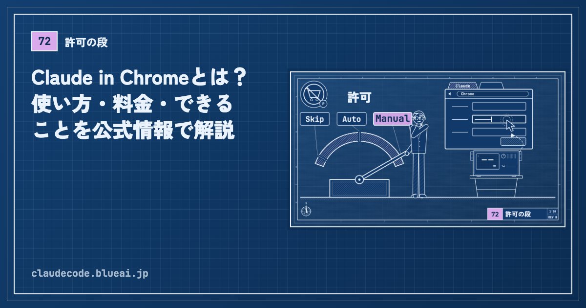 Claude in Chromeとは？使い方・料金・できることを公式情報で解説